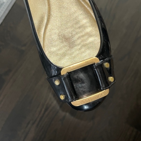 Jimmy Choo Black Patent Morse Ballet Flats - Picture 2 of 7